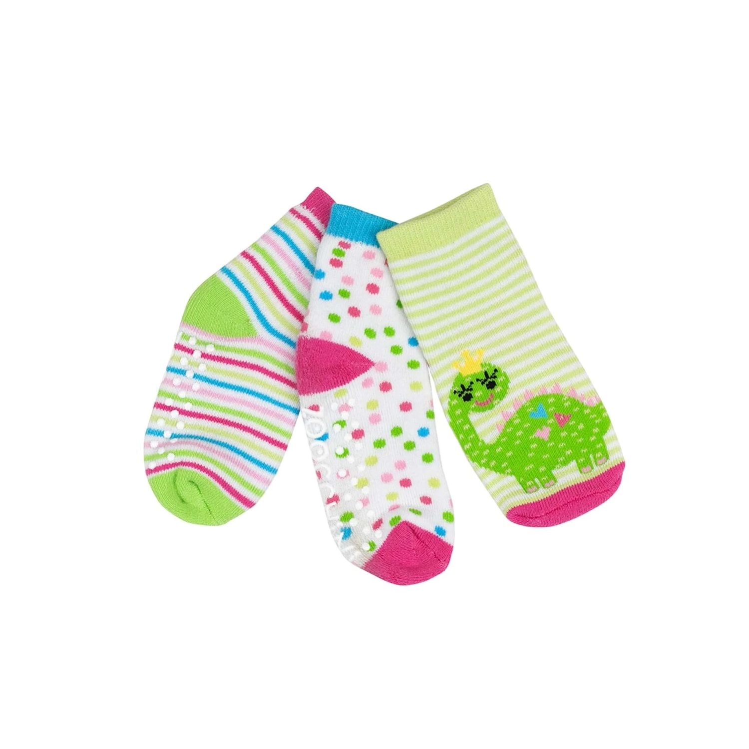 Zoocchini 3pk Socks Dai the Dinosaur 0-24M
