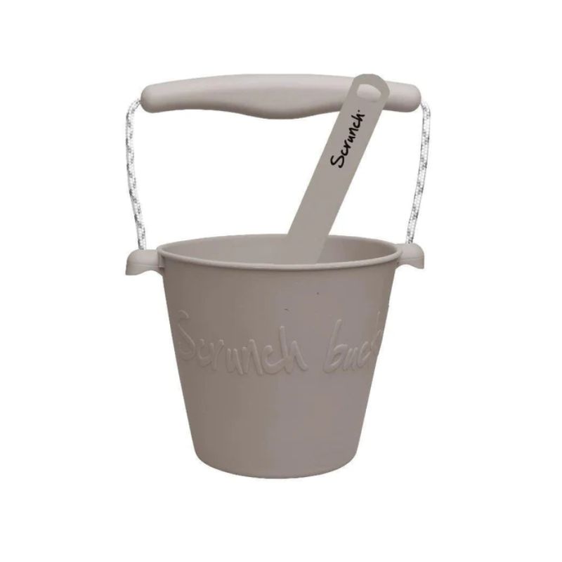 Scrunch Silicone Bucket &amp; Spade Grey