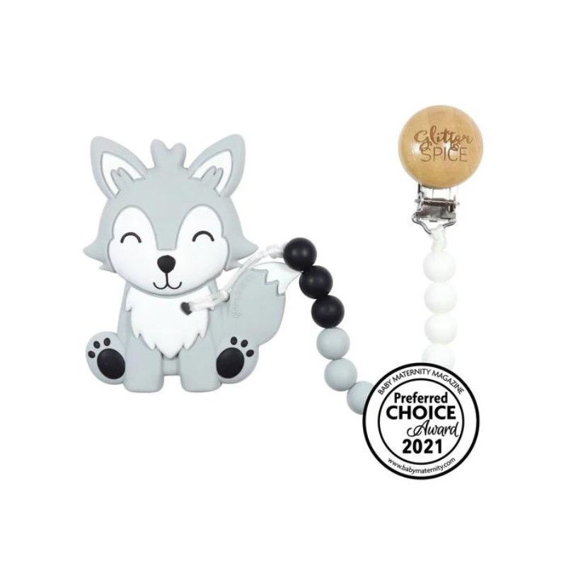 Glitter &amp; Spice Teether Wolf Pup