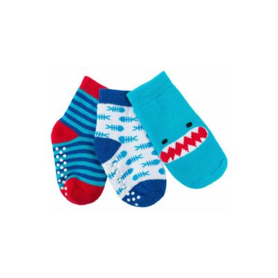 Zoocchini 3pk Socks Sherman the Shark 0-24M