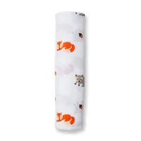 Lulujo Muslin Swaddle Cotton Forest Friends 47" x 47"