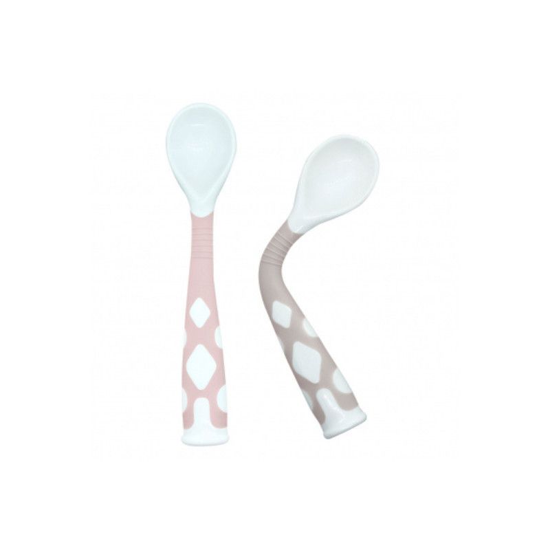 Kushies Silibend Spoon 2pk Sand/Pink