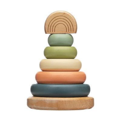 Pear Head Stacking Wooden Tower Toy