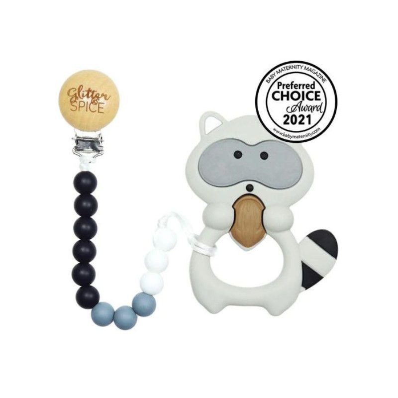Glitter &amp; Spice Teether Racoon