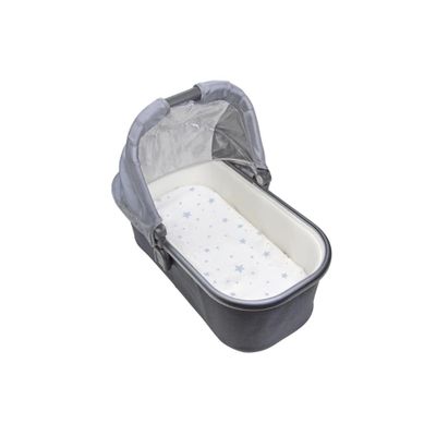 Kushies Bassinet Fitted Sheet Blue Scribble Star
