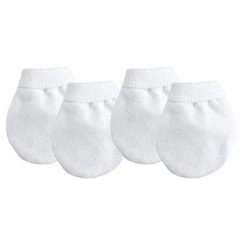 Kushies No Scratch Mittens 2pk White