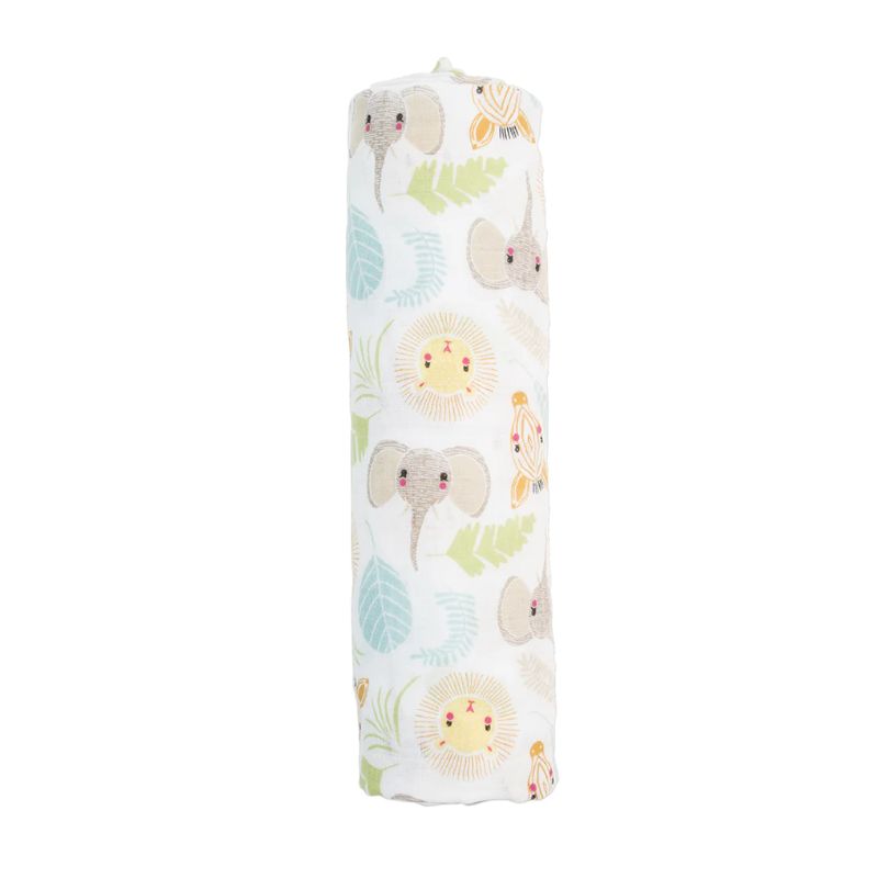 Lulujo Muslin Swaddle Cotton Jungle 47" x 47"