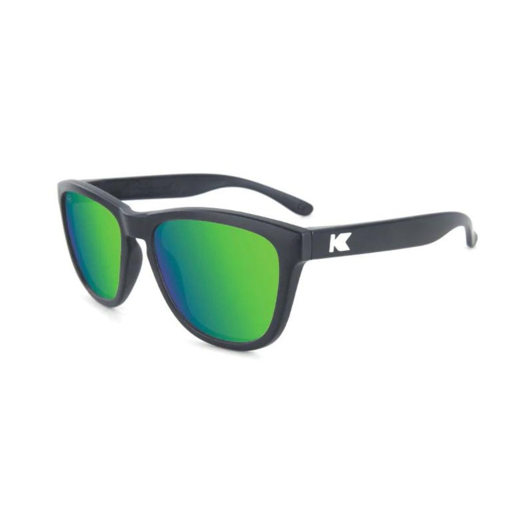 Knockaround Polarized Sunglasses Matte Black/Green Moon 2-10Y