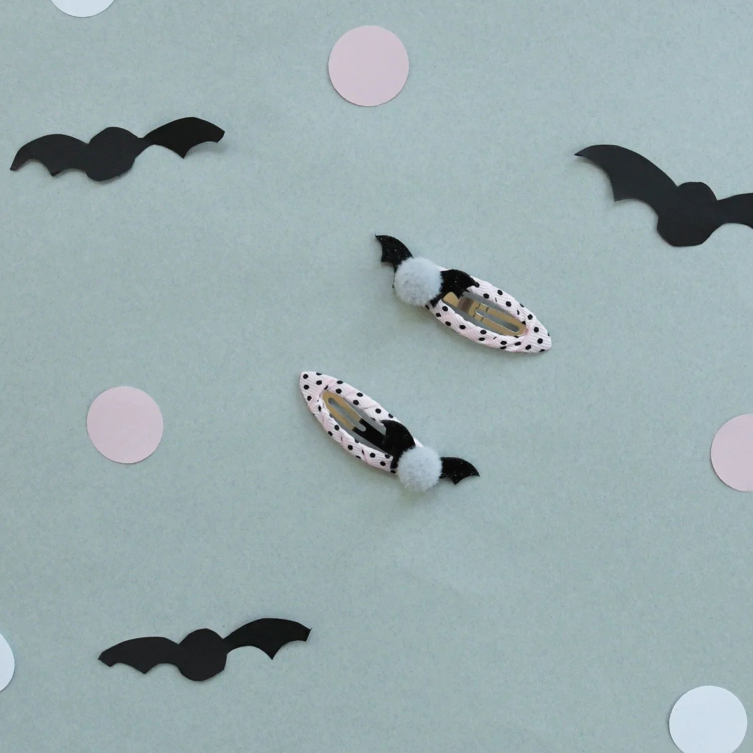Rockahula Hair Clips PomPom Bat Clips