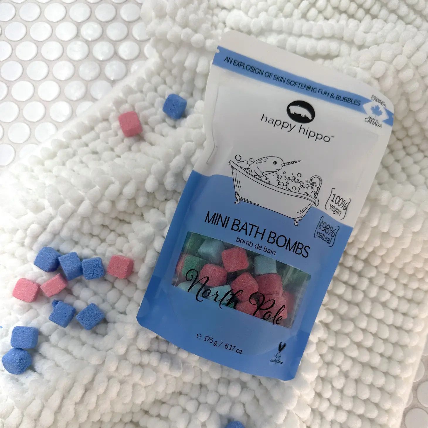 Happy Hippo North Pole Mini Bubble Bombs