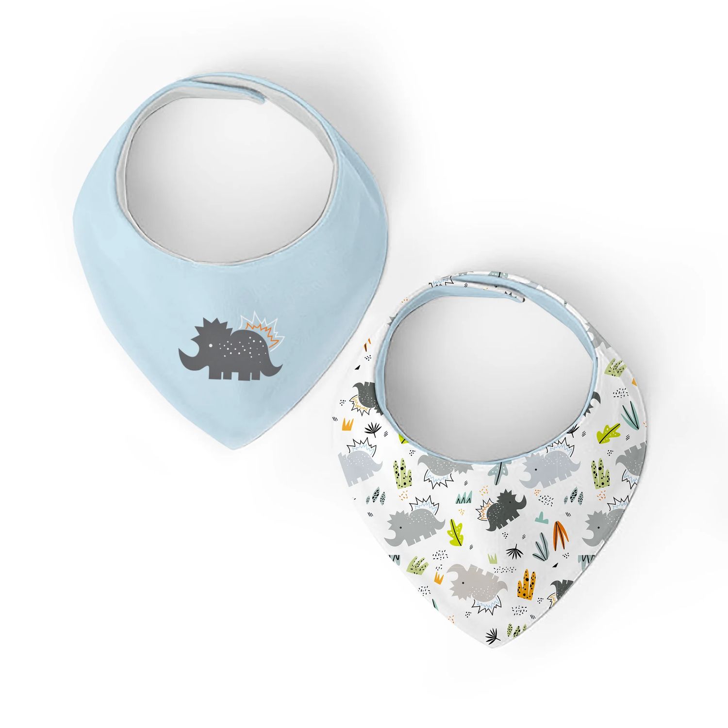 Kushies Dribble Bib Bandana Dino 2pk 6m+