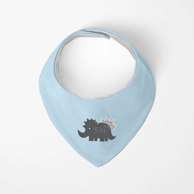 Kushies Dribble Bib Bandana Dino 2pk 6m+