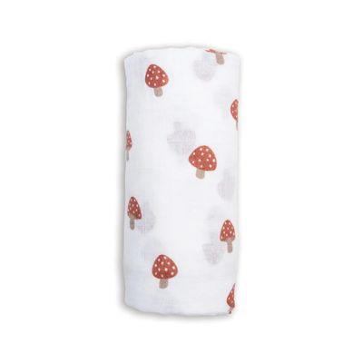 Lulujo Muslin Swaddle Mushrooms 40" x 40"