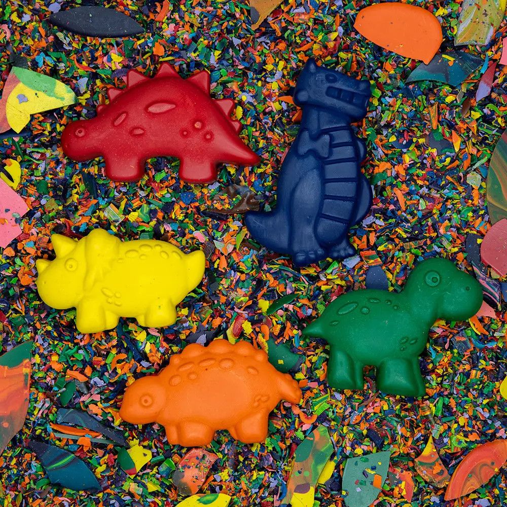 Crazy Crayons Set Solid Cute Dinosaur