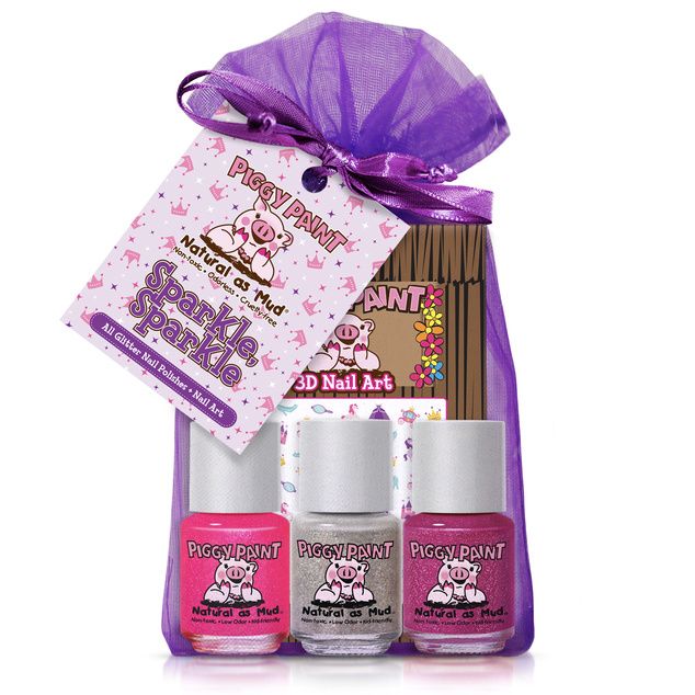 Piggy Paint Sparkle, Sparkle! Gift Set 3 polish &amp; Nail Art
