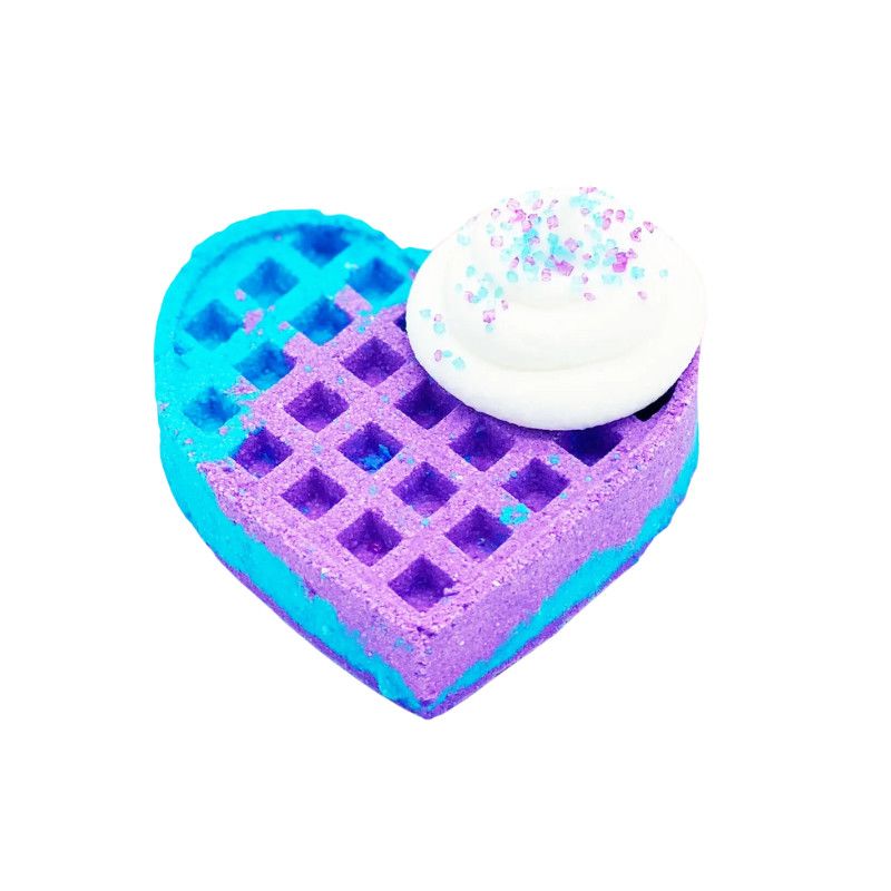 The Bomb Bar Bath Bomb Heart Waffle Blue/Purple