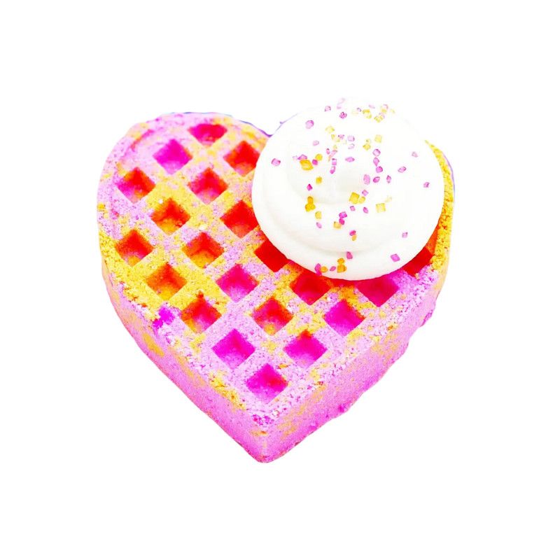 The Bomb Bar Bath Bomb Heart Waffle Pink/Orange