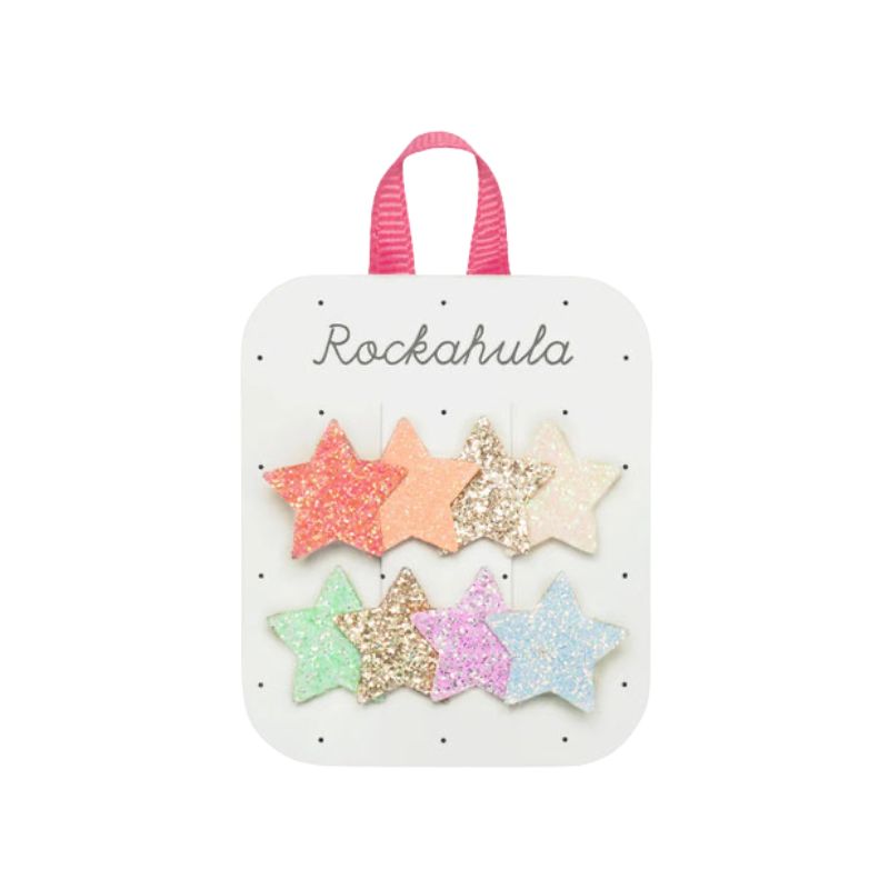 Rockahula Hair Clips Rainbow Shimmer Star