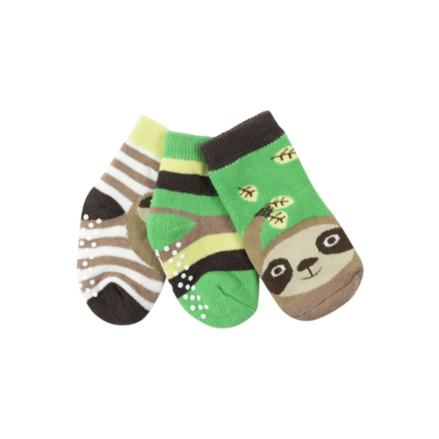 Zoocchini 3pk Socks Silas the Sloth 0 - 24M