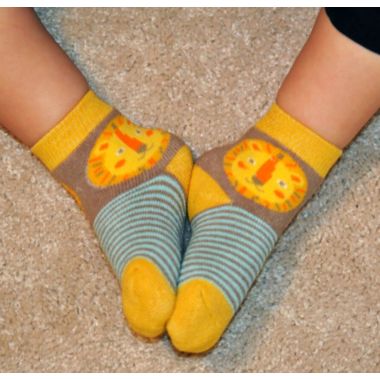 Zoocchini 3pk Socks Leo the Lion 0-24M