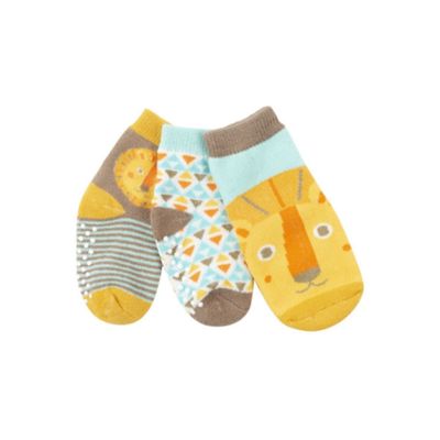 Zoocchini 3pk Socks Leo the Lion 0-24M