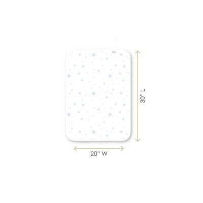 Kushies Waterproof Change Pad Blue Scribble Stars