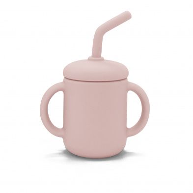 Kushies Silisippy Cup &amp; Straw Pink