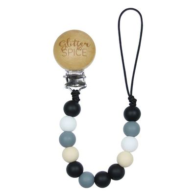 Glitter &amp; Spice Pacifier Clip Hudson