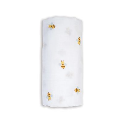 Lulujo Muslin Swaddle Bees 40" x 40"