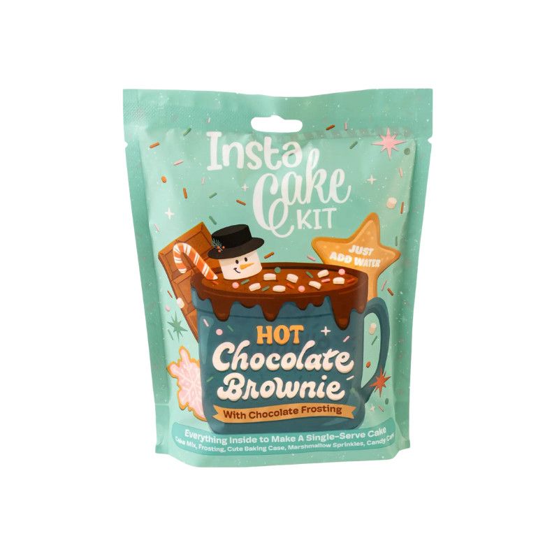 InstaCake Cards Hot Chocolate Brownie Cake Kit w/ Chocolate Frosting
