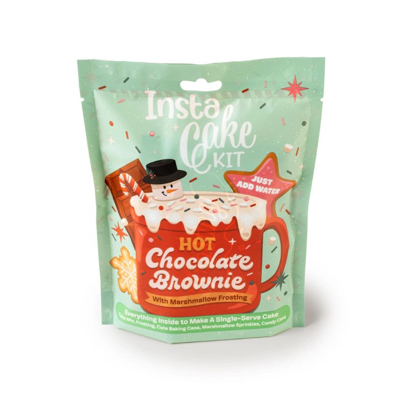 InstaCake Cards Hot Chocolate Brownie Cake Kit w/ Marshmallow Frosting