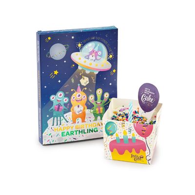 InstaCake Cards Alien Birthday Vanilla w/ Celestial Sprinkles