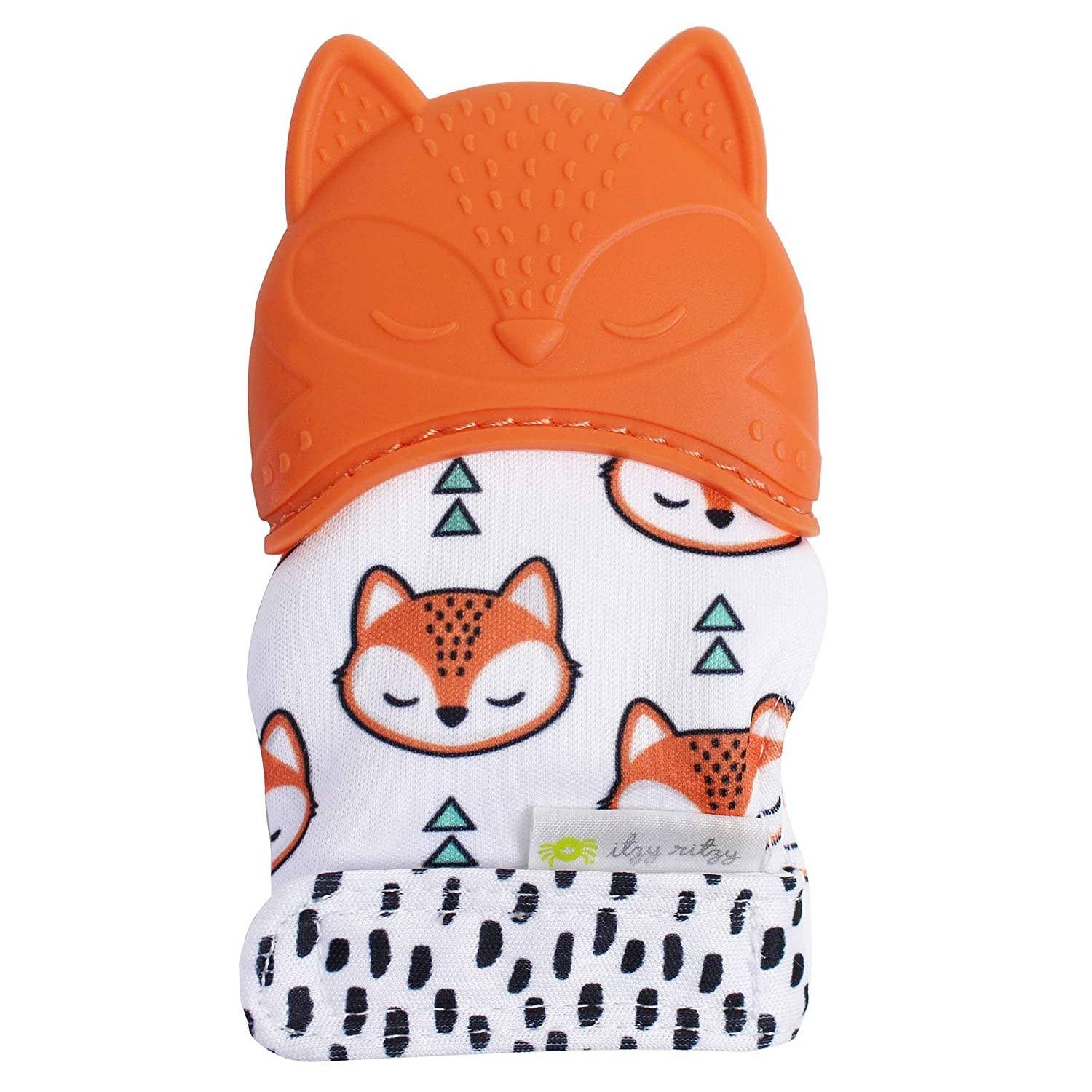 Itzy Ritzy Silicone Teething Mitts Fox