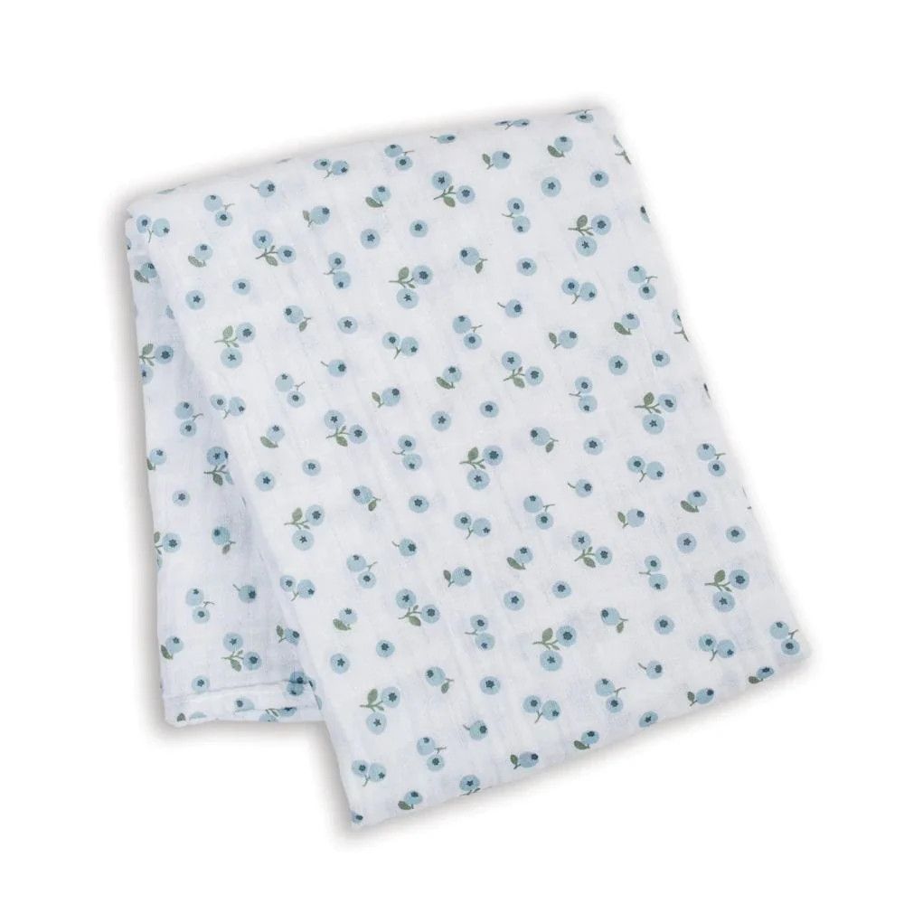 Lulujo Muslin Swaddle Blueberries 40" x 40"