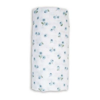 Lulujo Muslin Swaddle Blueberries 40" x 40"