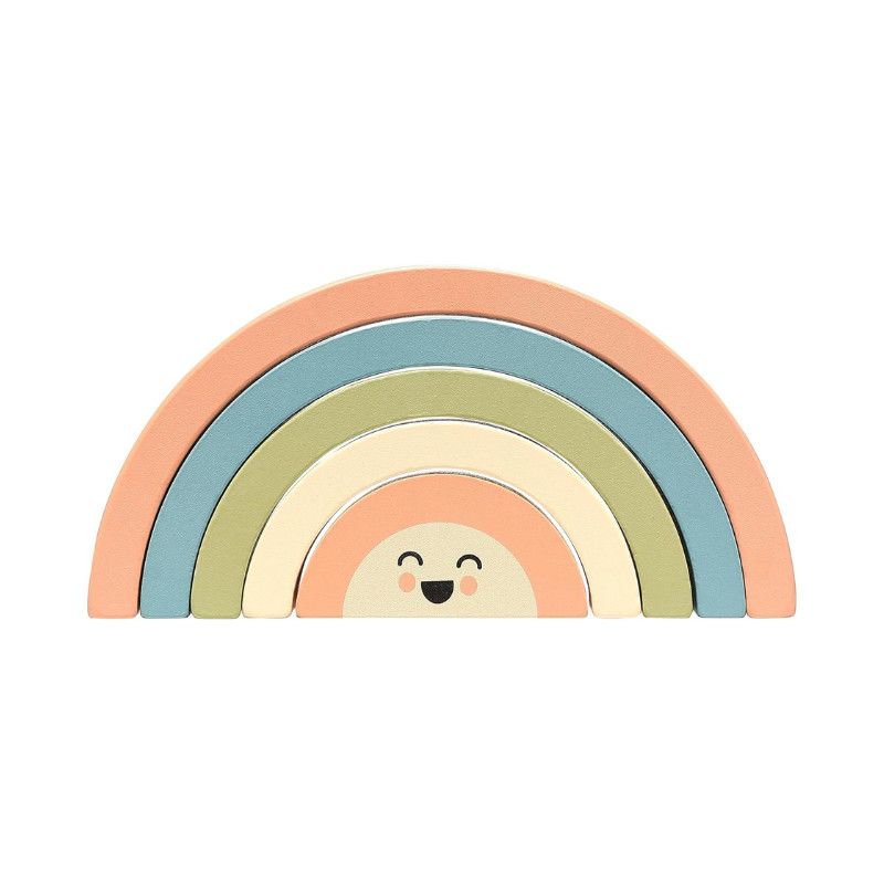 Pear Head Stacking Rainbow Wooden Toy