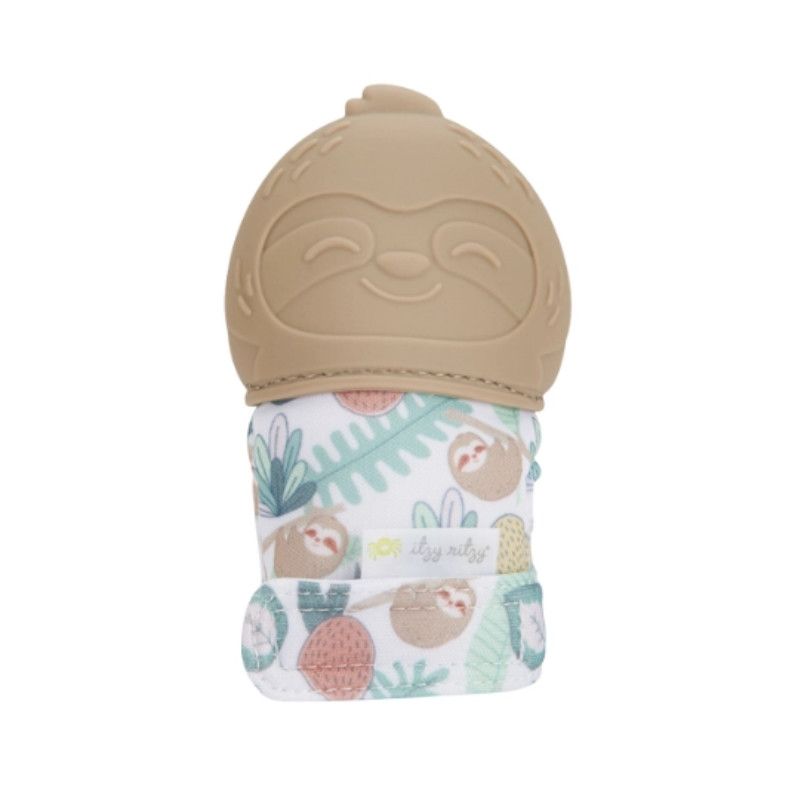 Itzy Ritzy Mitt Silicone Teething Mitts Sloth