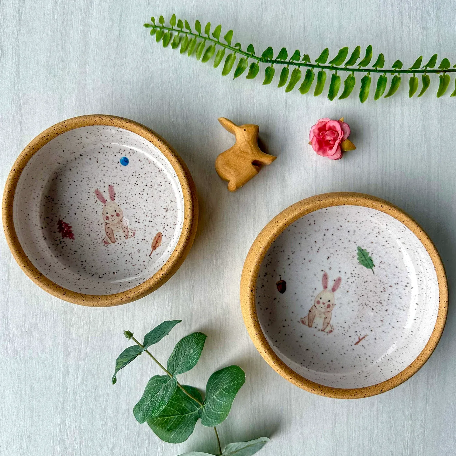 Quinn Toddler Pottery Bowl Woodland Critters