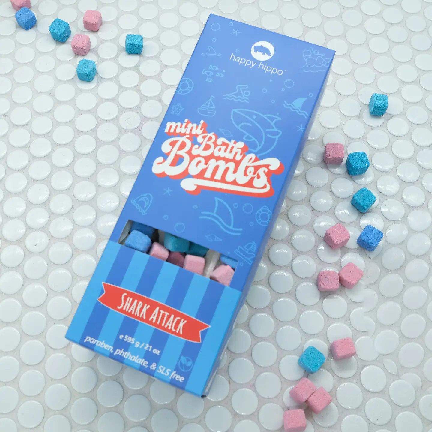Happy Hippo Shark Attack Mini Bubble Bombs 595g