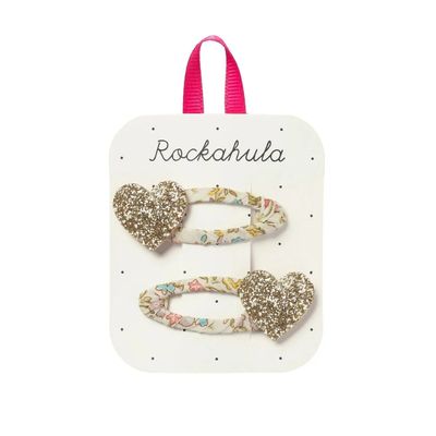 Rockahula Heart Clips Glitter Petal