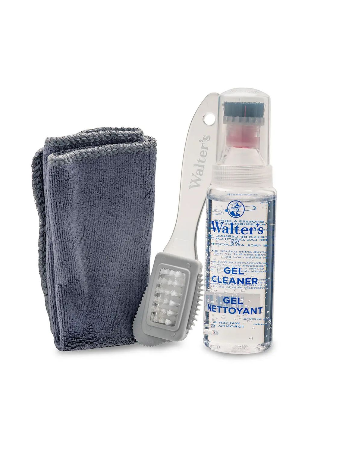 Walter's Shoe Care Sneaker Kit - Gel Cleaner/Suede Brush/Cleaning Cloth
