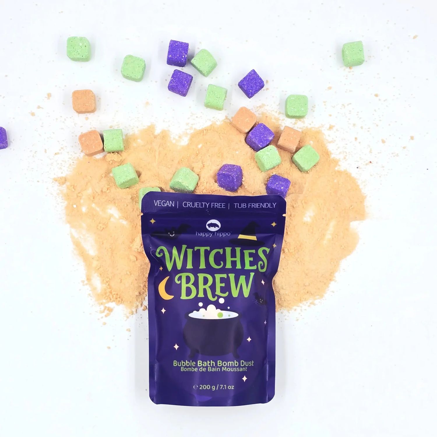 Happy Hippo Witches Brew Bubble Bomb Dust &amp; Mini Bath Bombs