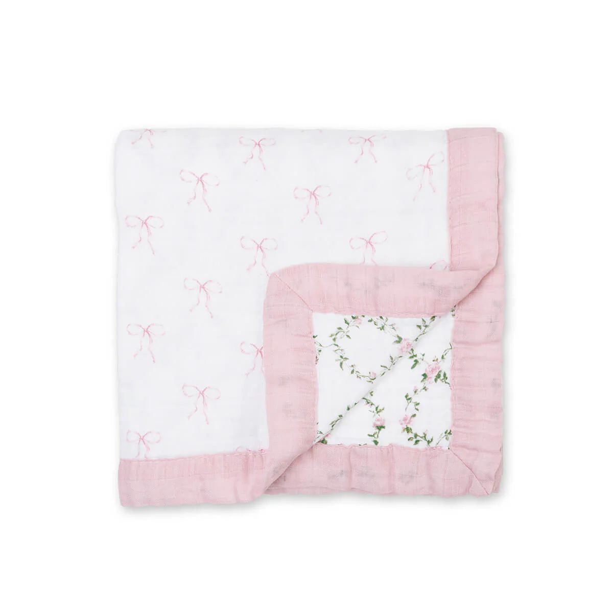 Lulujo Classic Cotton Quilt Bows &amp; Rose Trellis