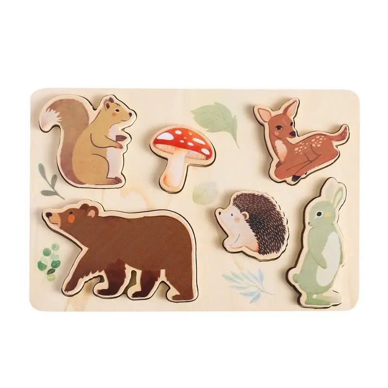 Peaks and Valleys Baby Wooden Puzzle Woodland Friends