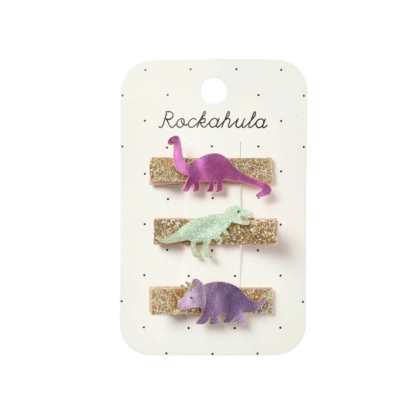 Rockahula Bar Clips Shimmer Dinosaur