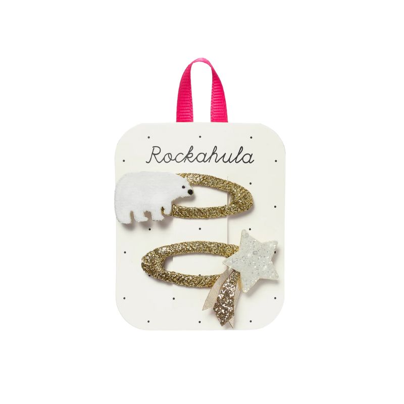Rockahula Christmas Hair Clips Snowy Polar Bear