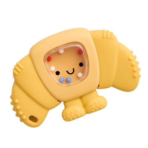 Itzy Ritzy Sweetie Shake Plus Teething &amp; Rattle Toy Croissant