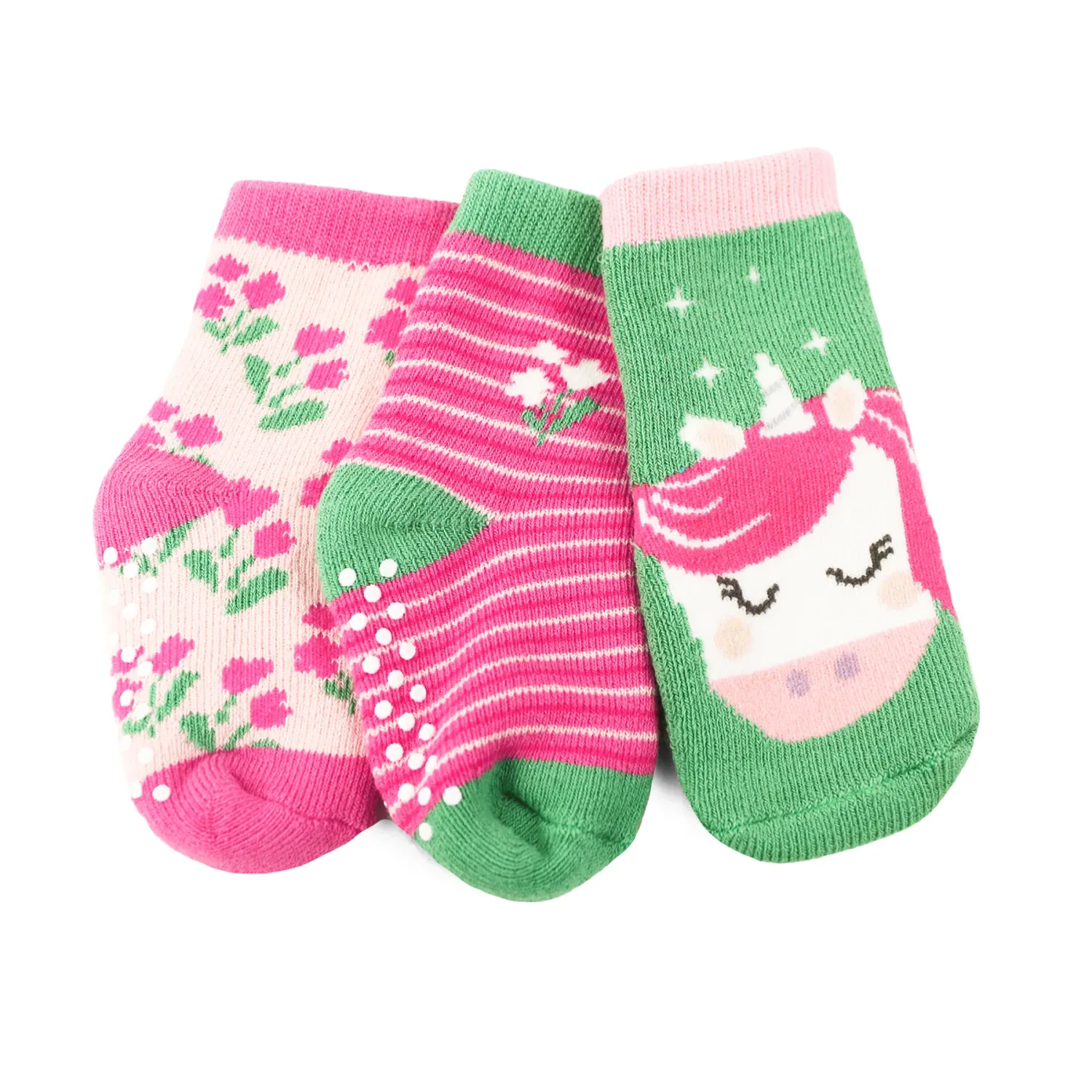 Zoocchini 3pk Socks Unity Unicorn 0-24M