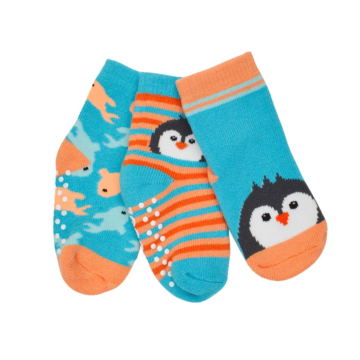 Zoocchini 3pk Socks Parker Penguin 0-24M