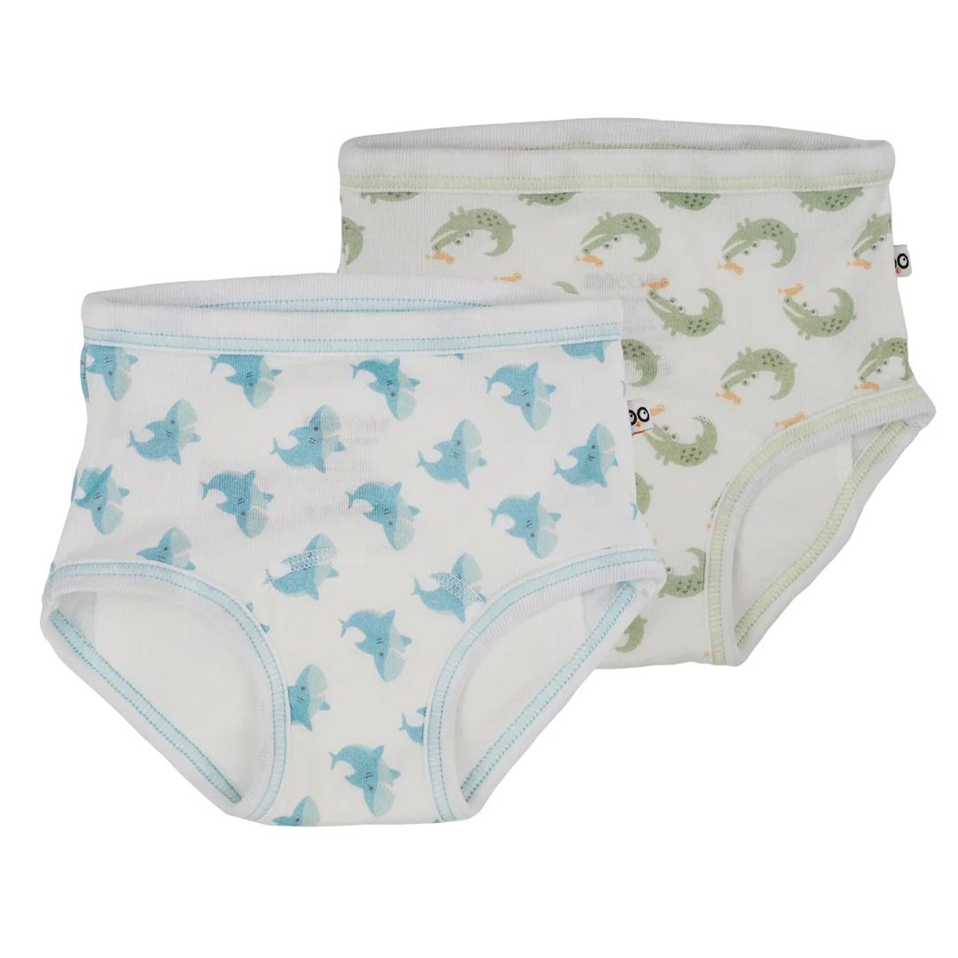 Zoocchini Organic Training Pants 2pk Alligator/Shark 2/3